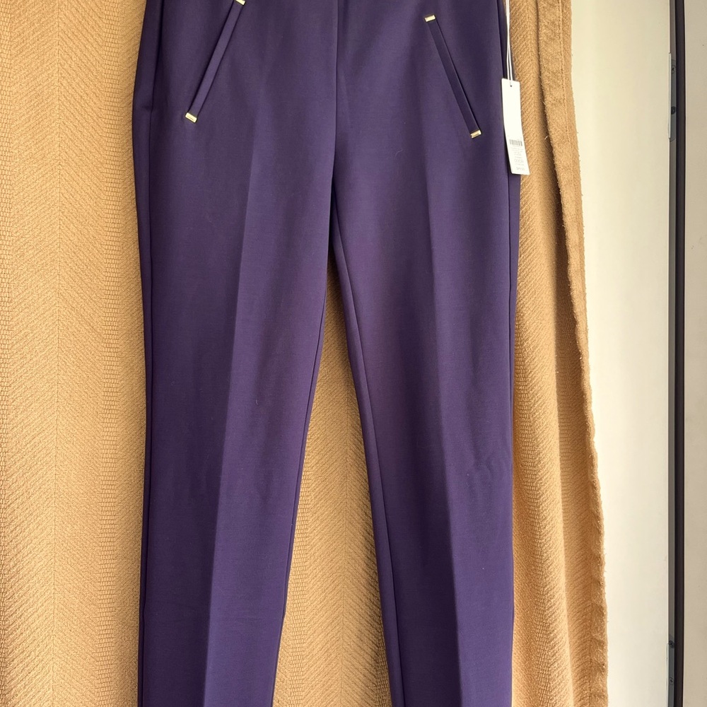 NWT Chicos Juliet Ponte Knit pants. Dewberry (purple) color.